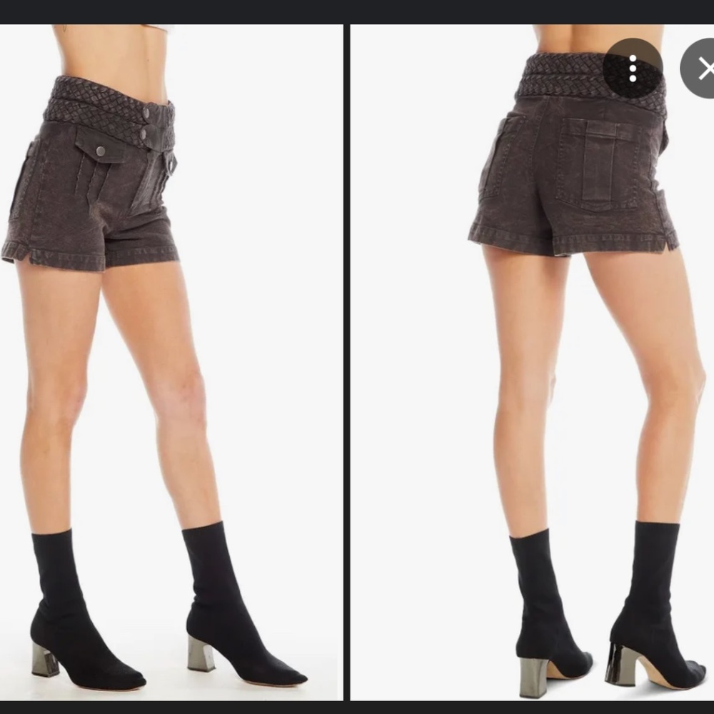 NWT CHASER Vintage High-rise Braided-waist Shorts  - Size M
